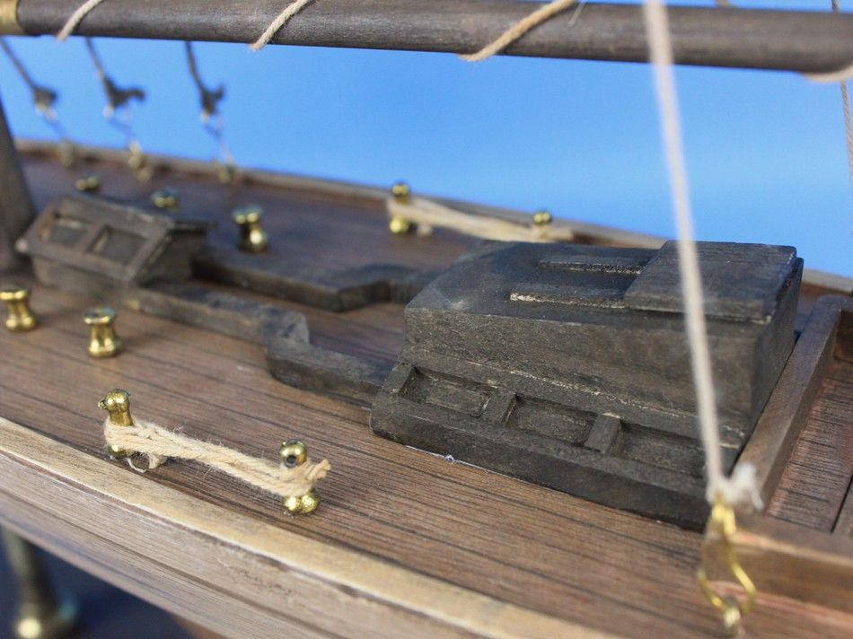 Wooden Rustic Columbia Model Sailboat Decoration Limited 30"