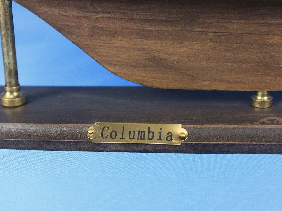 Wooden Rustic Columbia Model Sailboat Decoration Limited 30"