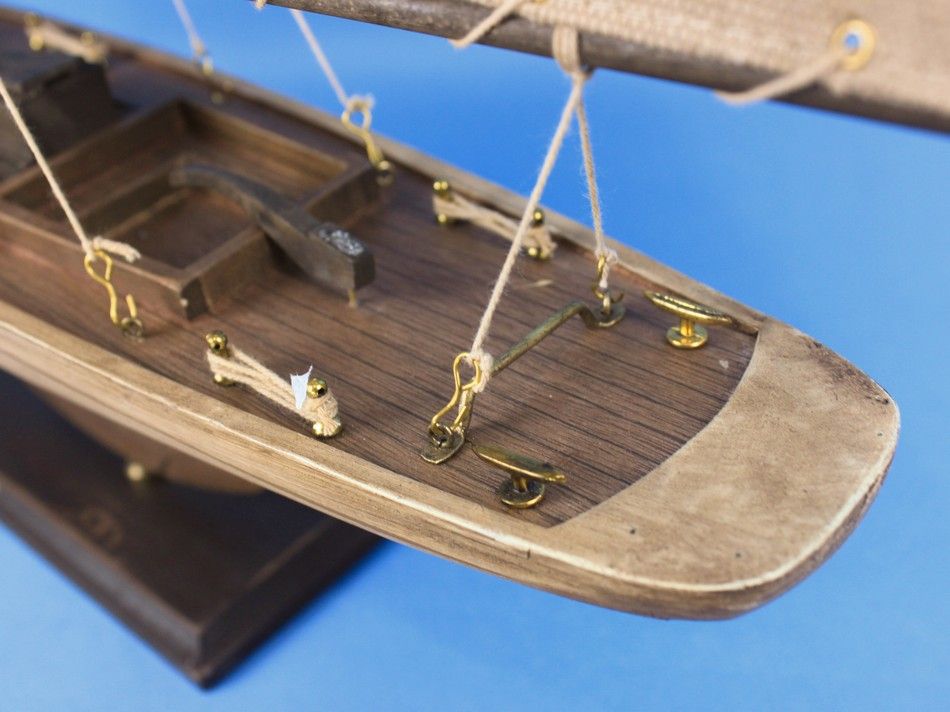 Wooden Rustic Columbia Model Sailboat Decoration Limited 30"