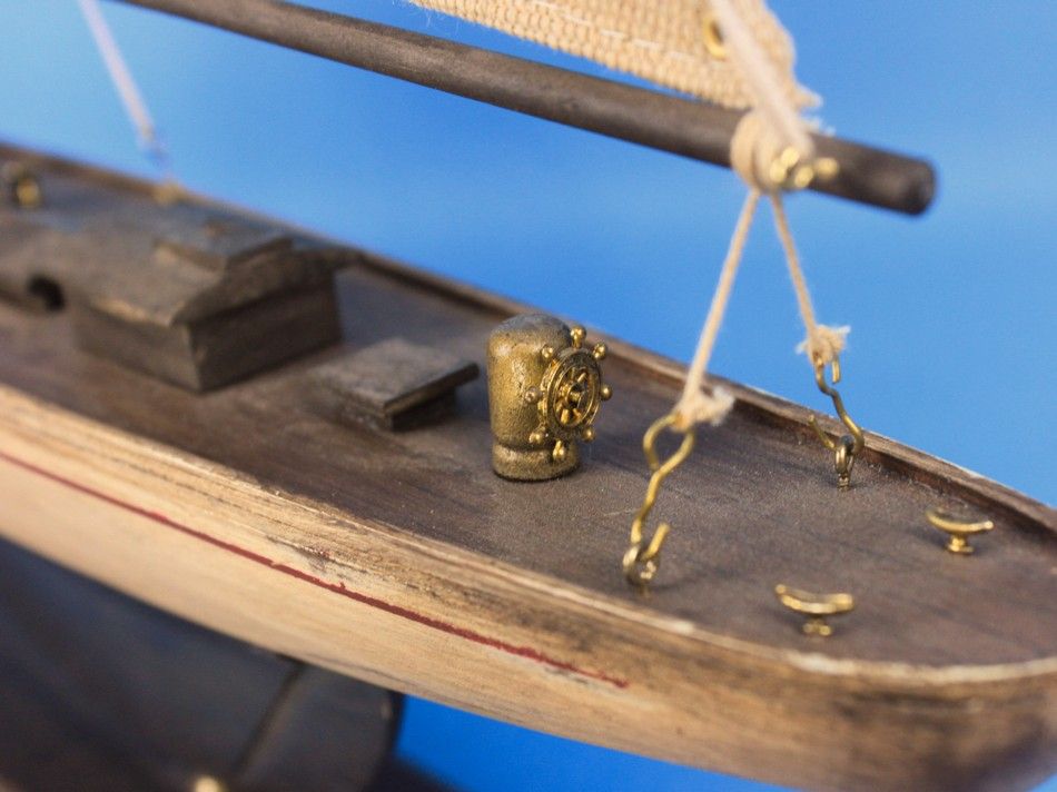 Wooden Rustic Enterprise Limited Model Sailboat Decoration 27"