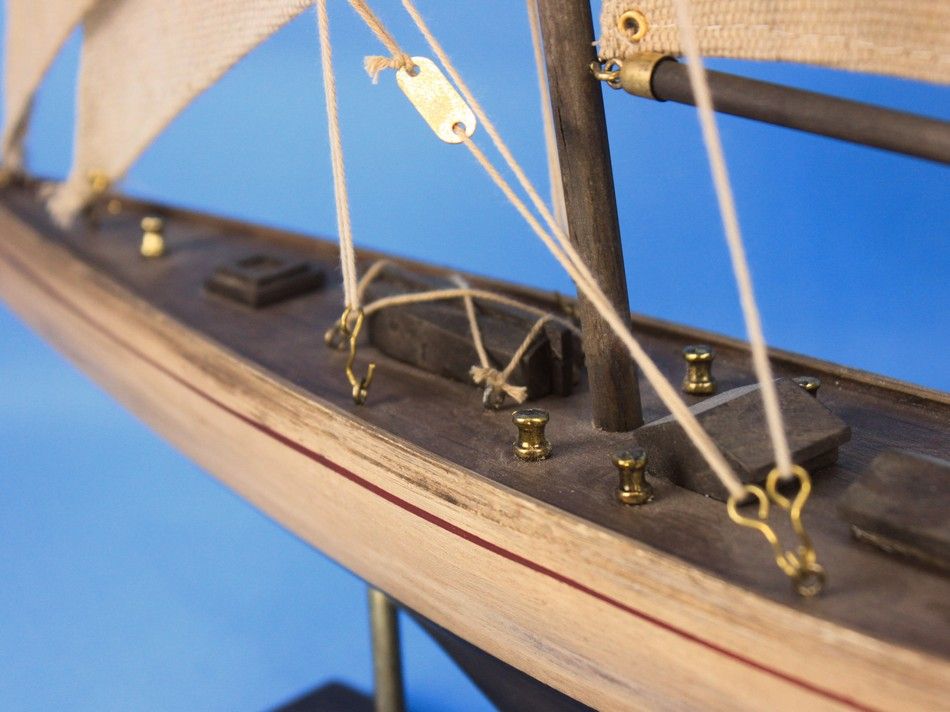 Wooden Rustic Enterprise Limited Model Sailboat Decoration 27"