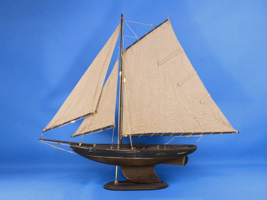 Wooden Rustic Newport Sloop Model Sailboat Decoration 30"