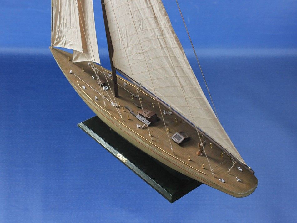 Wooden Rustic Enterprise Model Sailboat Decoration 60"