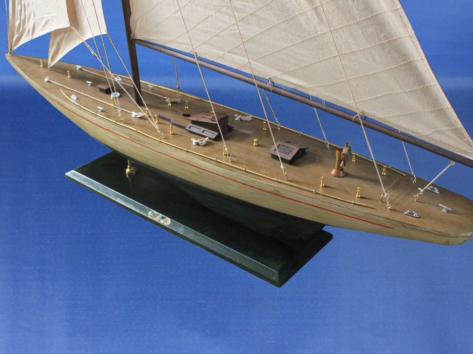 Wooden Rustic Enterprise Model Sailboat Decoration 60"