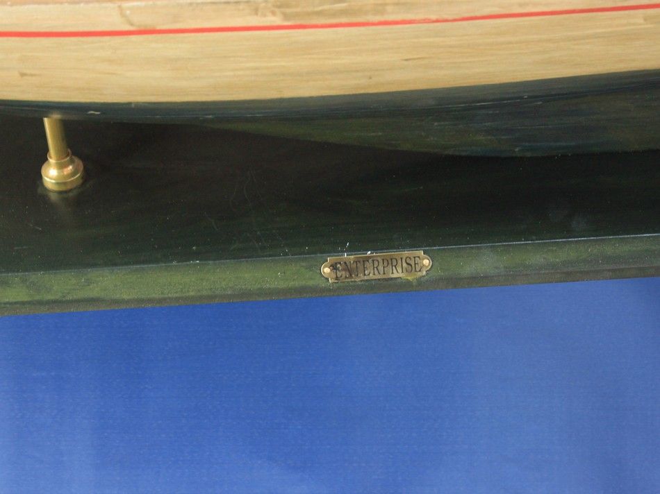 Wooden Rustic Enterprise Model Sailboat Decoration 60"