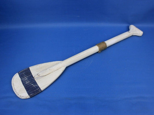 Wooden King Harbor Decorative Rowing Boat Paddle with Hooks 24"