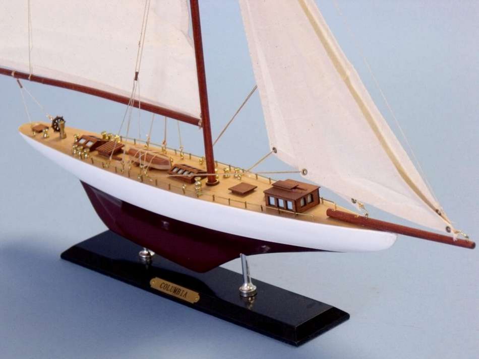 Wooden Columbia Limited Model Sailboat 25"