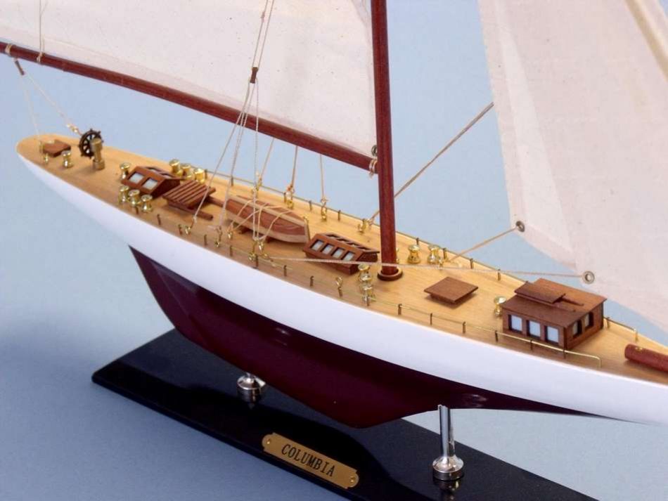 Wooden Columbia Limited Model Sailboat 25"