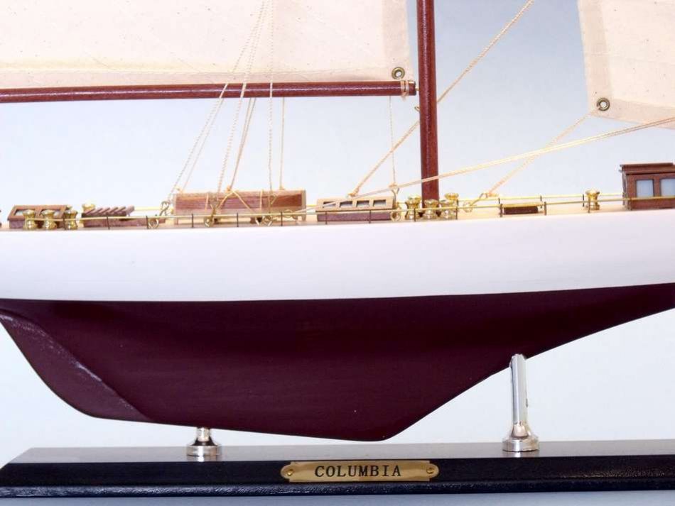 Wooden Columbia Limited Model Sailboat 25"