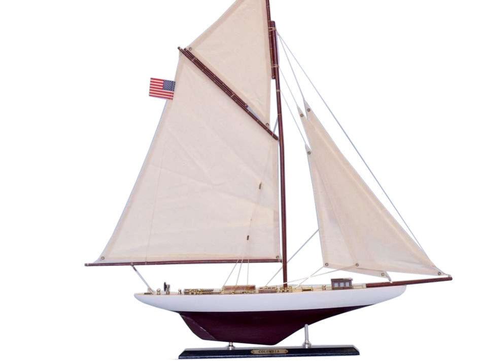Wooden Columbia Limited Model Sailboat 25"