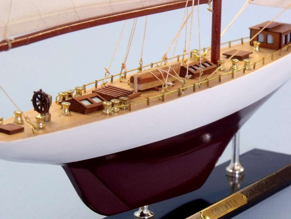 Wooden Columbia Limited Model Sailboat 25"