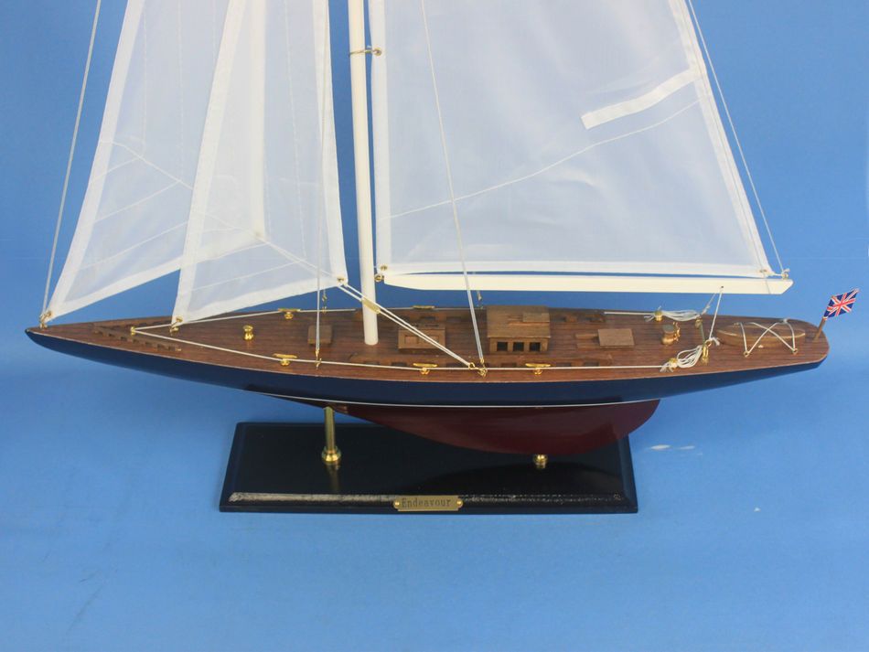 Wooden Endeavour Model Sailboat Decoration 35"