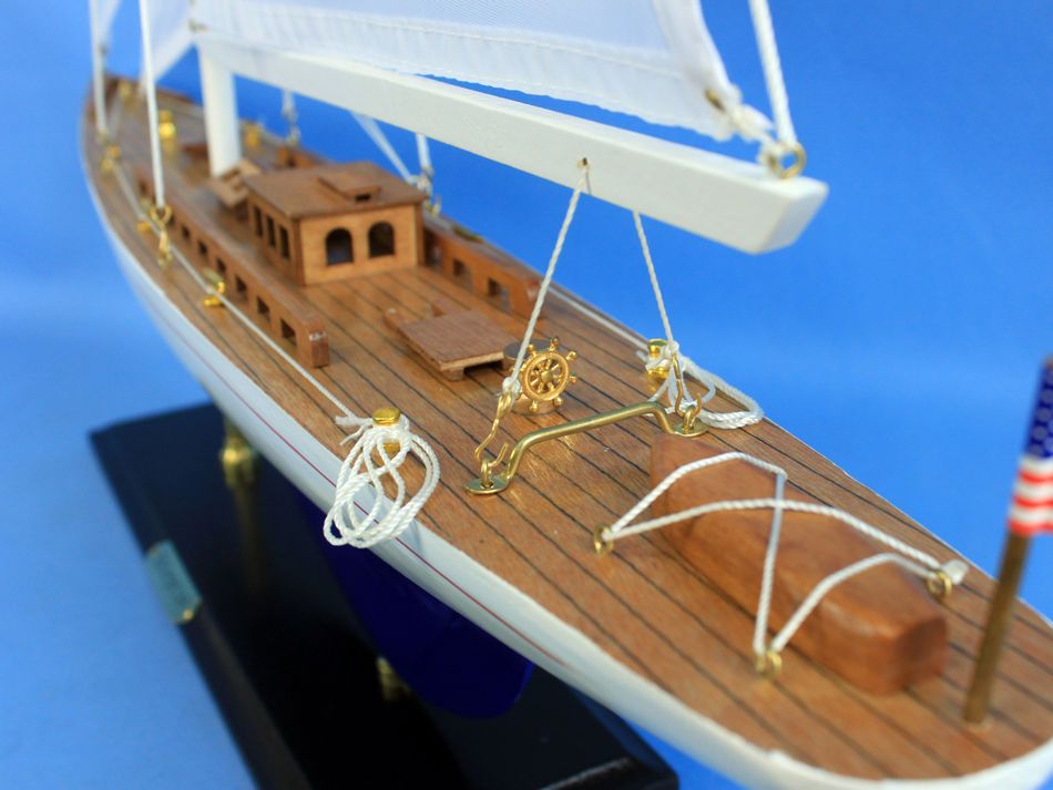 Wooden Enterprise Model Sailboat Decoration 35"