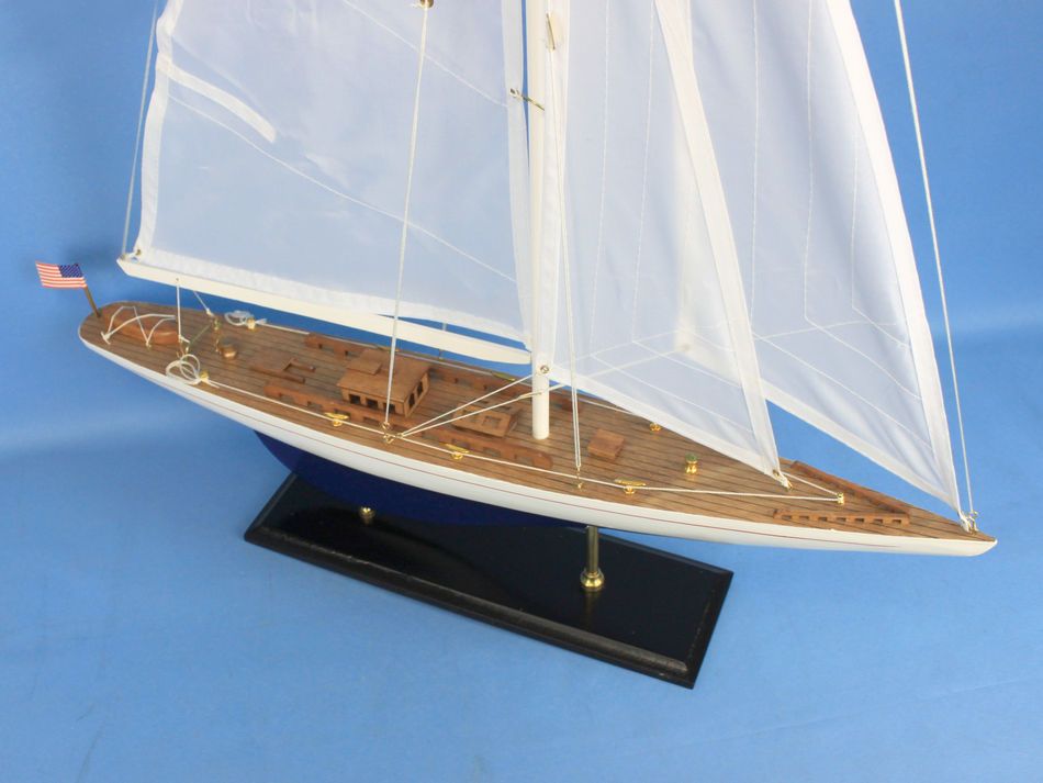 Wooden Enterprise Model Sailboat Decoration 35"