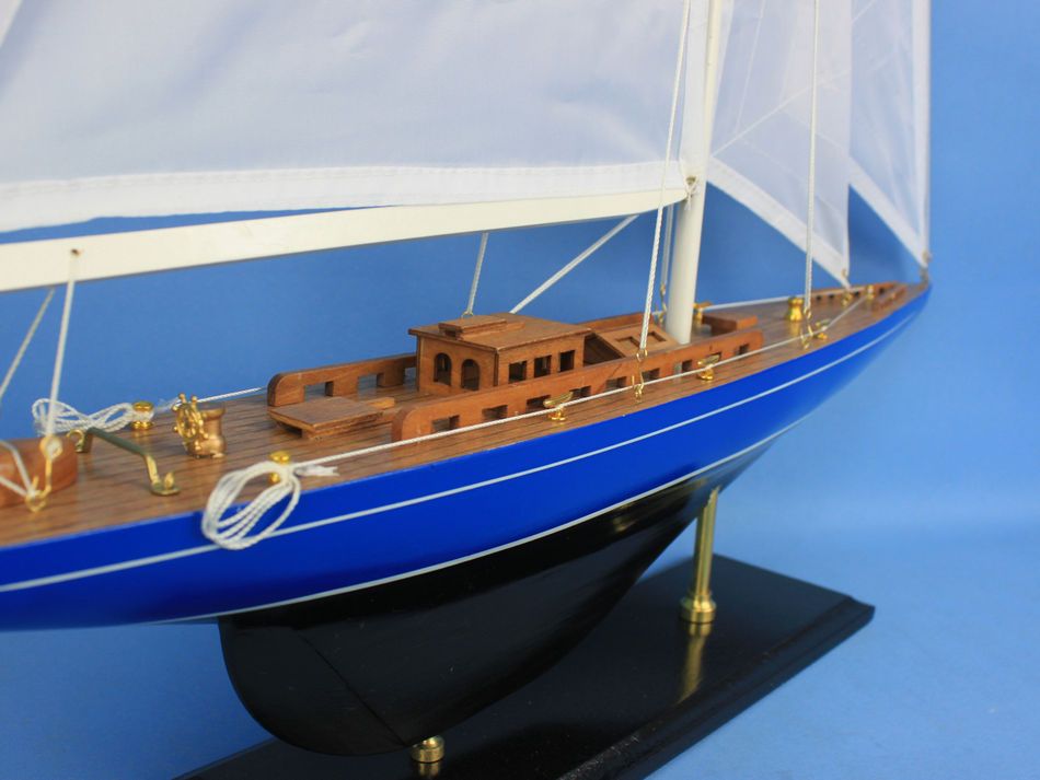 Wooden Velsheda Model Sailboat Decoration 35"