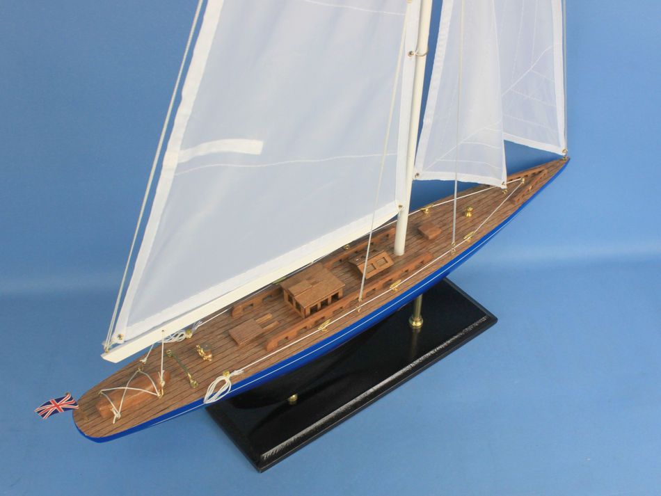 Wooden Velsheda Model Sailboat Decoration 35"