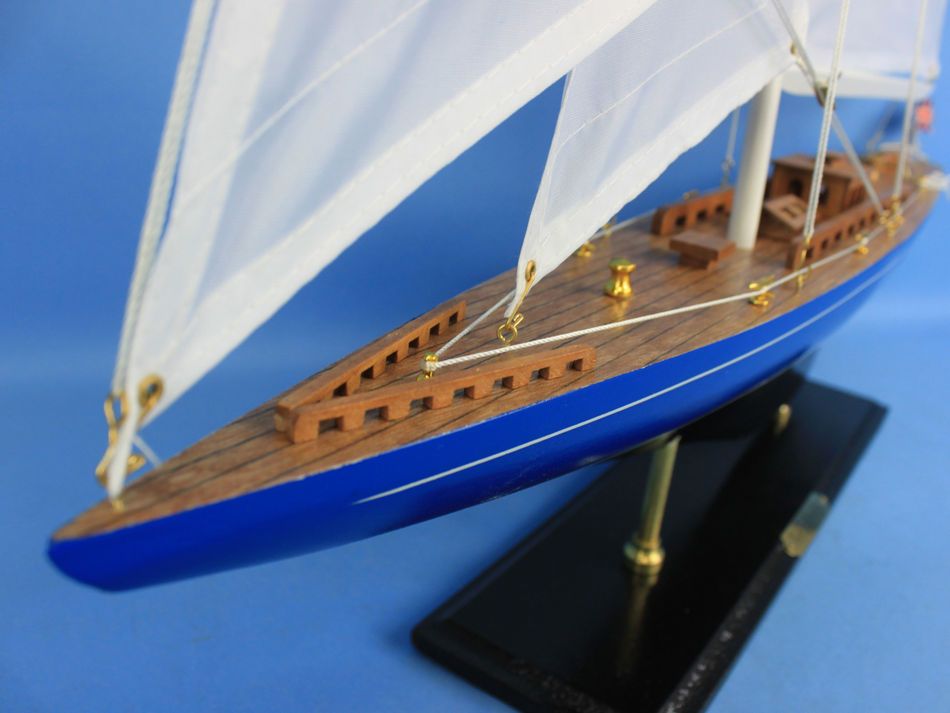 Wooden Velsheda Model Sailboat Decoration 35"