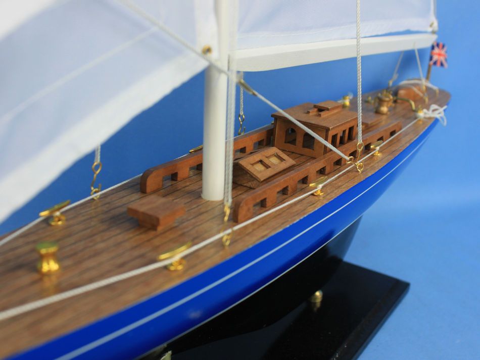 Wooden Velsheda Model Sailboat Decoration 35"