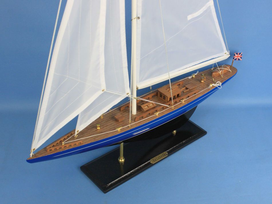 Wooden Velsheda Model Sailboat Decoration 35"