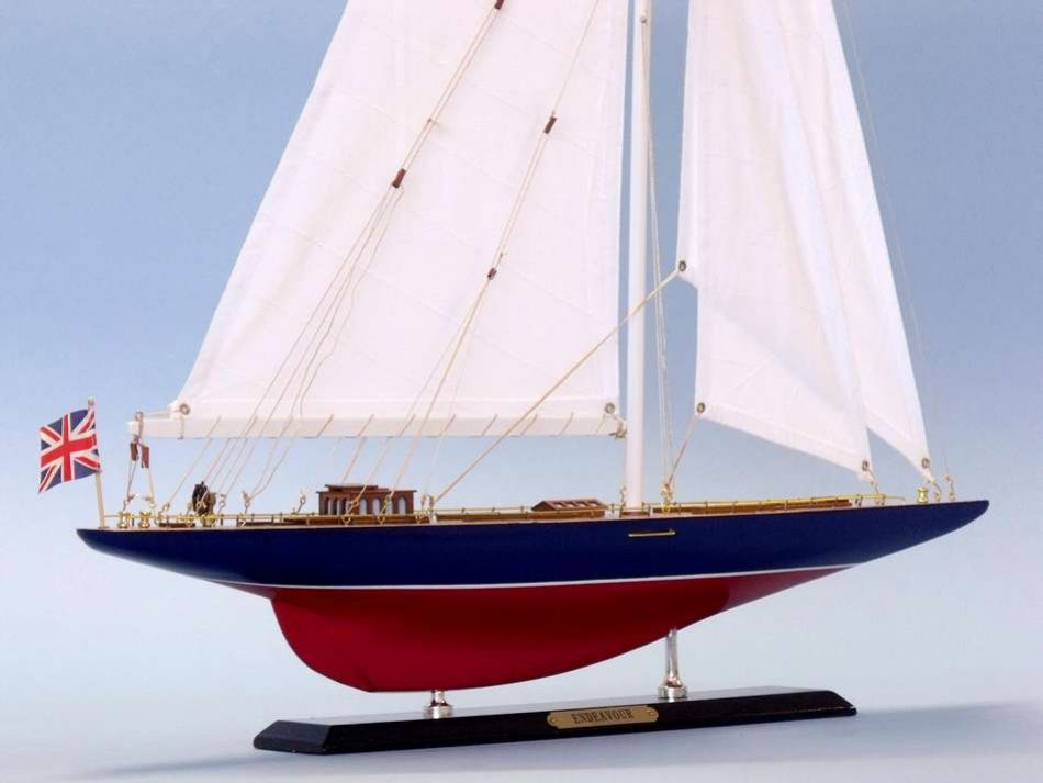 Wooden Endeavour Limited Model Sailboat Decoration 27"