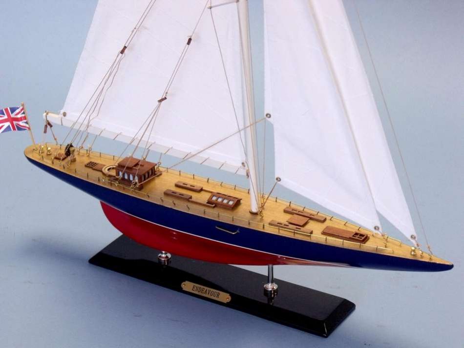 Wooden Endeavour Limited Model Sailboat Decoration 27"