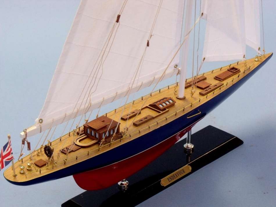 Wooden Endeavour Limited Model Sailboat Decoration 27"