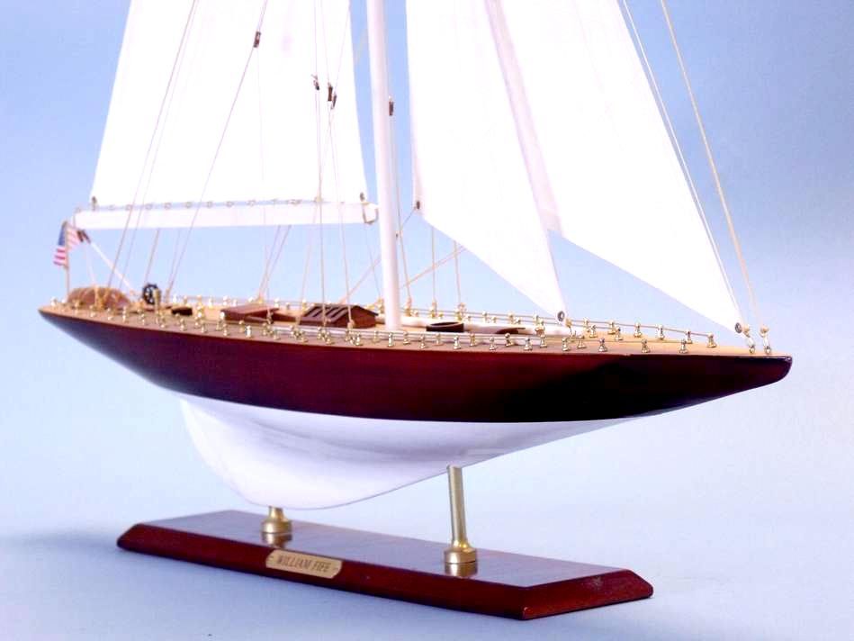 Wooden William Fife Limited Model Sailboat Decoration 35"