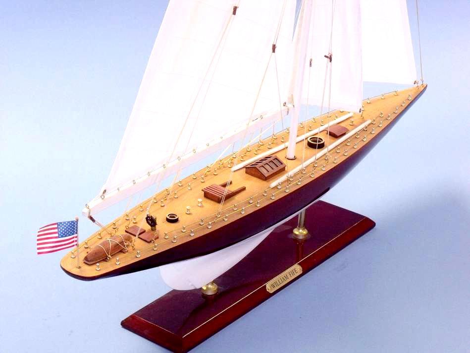 Wooden William Fife Limited Model Sailboat Decoration 35"