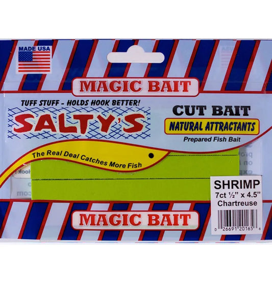 Salty’s CHARTREUSE Shrimp Flavor Cut Bait 2 Packs