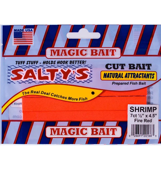 Salty’s FIRE RED Shrimp Flavor Cut Bait 2 Packs