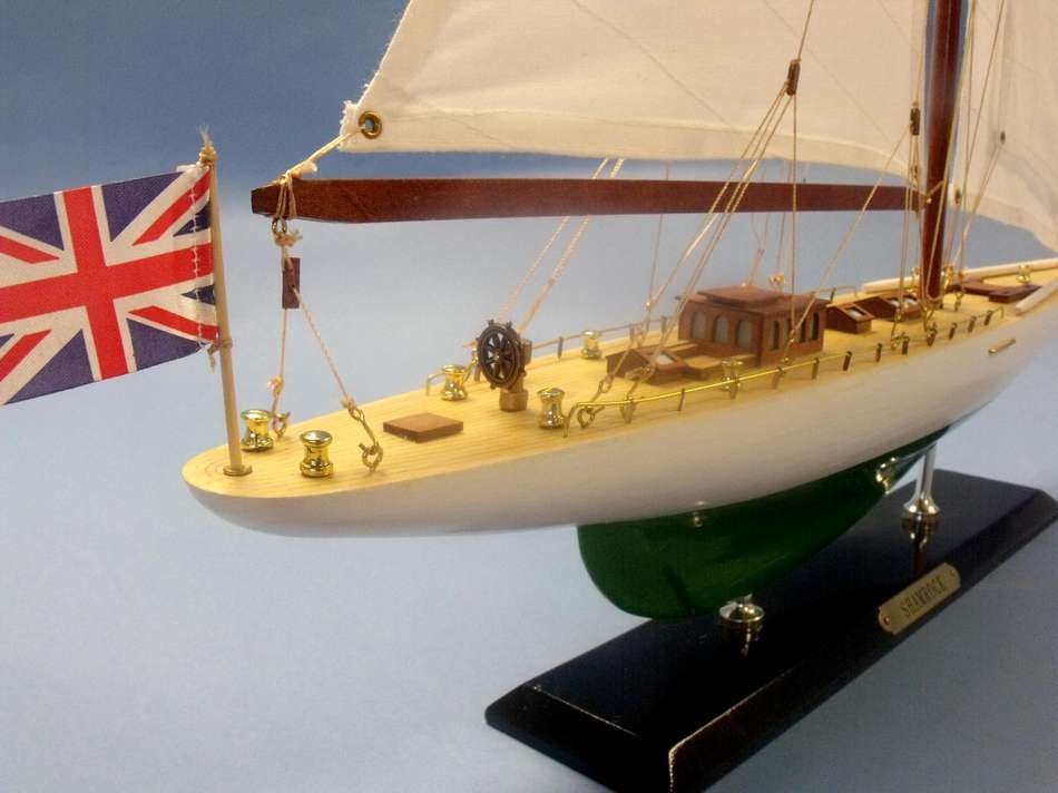 Wooden Shamrock Limited Model Sailboat 27"