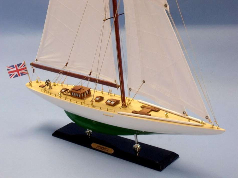Wooden Shamrock Limited Model Sailboat 27"