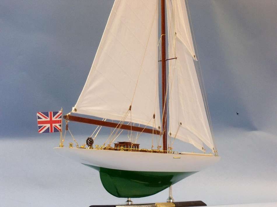 Wooden Shamrock Limited Model Sailboat 27"