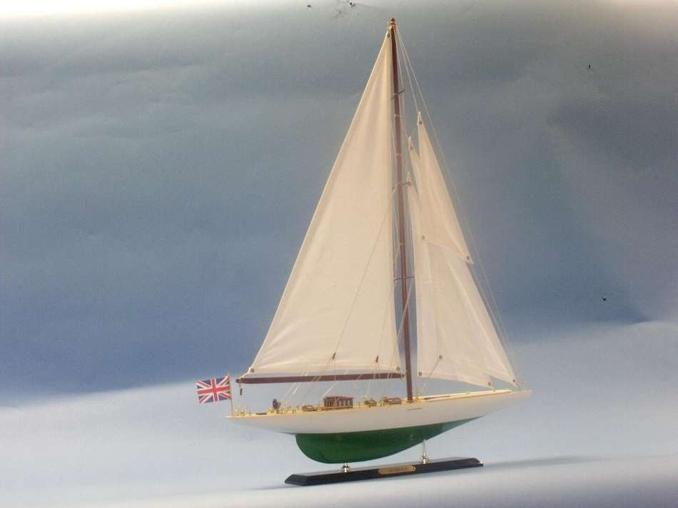 Wooden Shamrock Limited Model Sailboat 27"