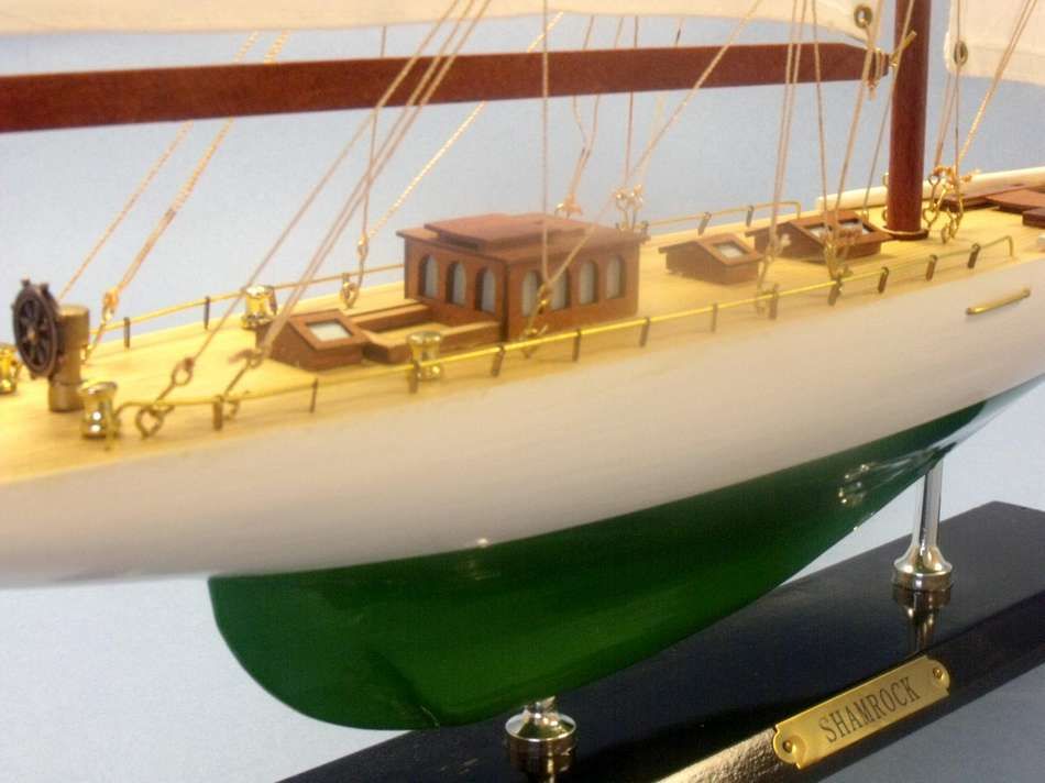 Wooden Shamrock Limited Model Sailboat 27"