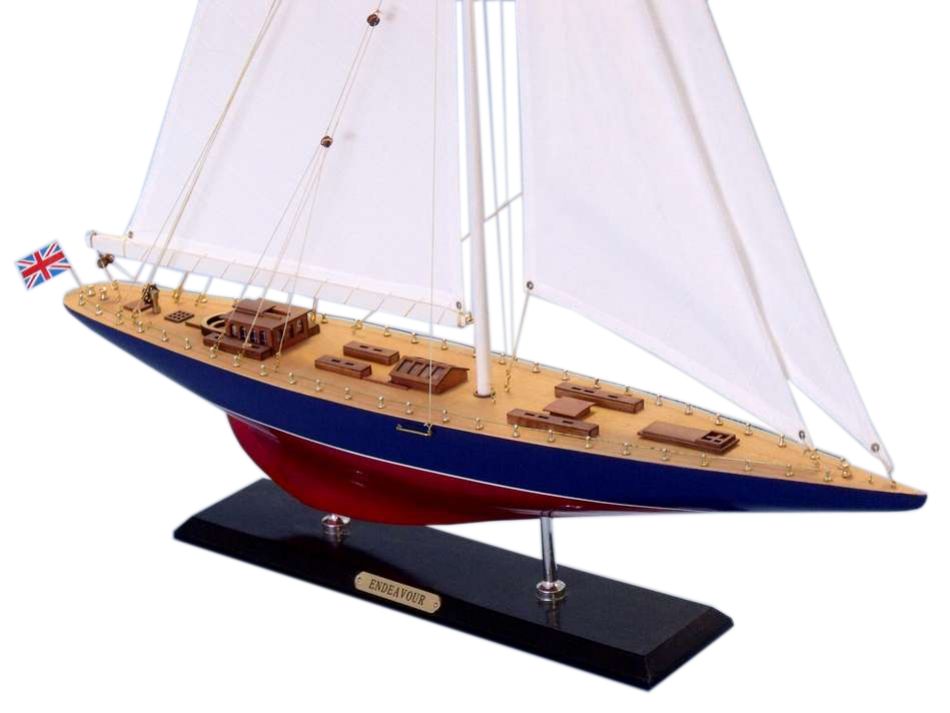 Wooden Endeavour Limited Model Sailboat Decoration 35"