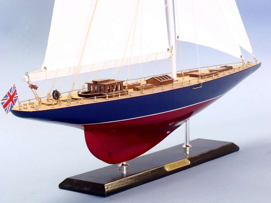 Wooden Endeavour Limited Model Sailboat Decoration 35"