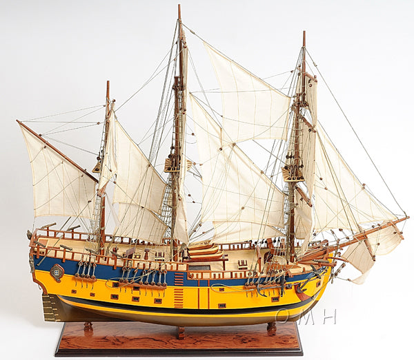 HMS Endeavour Historic Tall Ship Model Painted Version