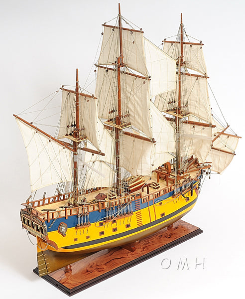 HMS Endeavour Historic Tall Ship Model Painted Version