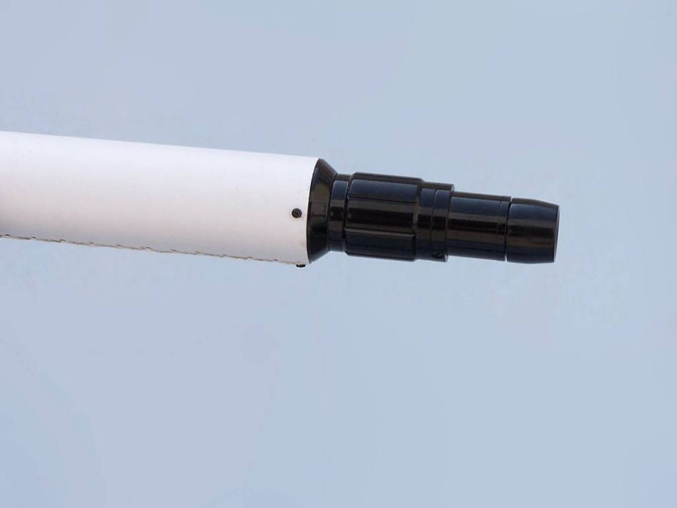 Floor Standing Oil-Rubbed Bronzed-White Leather with Black Stand Anchormaster Telescope 65"