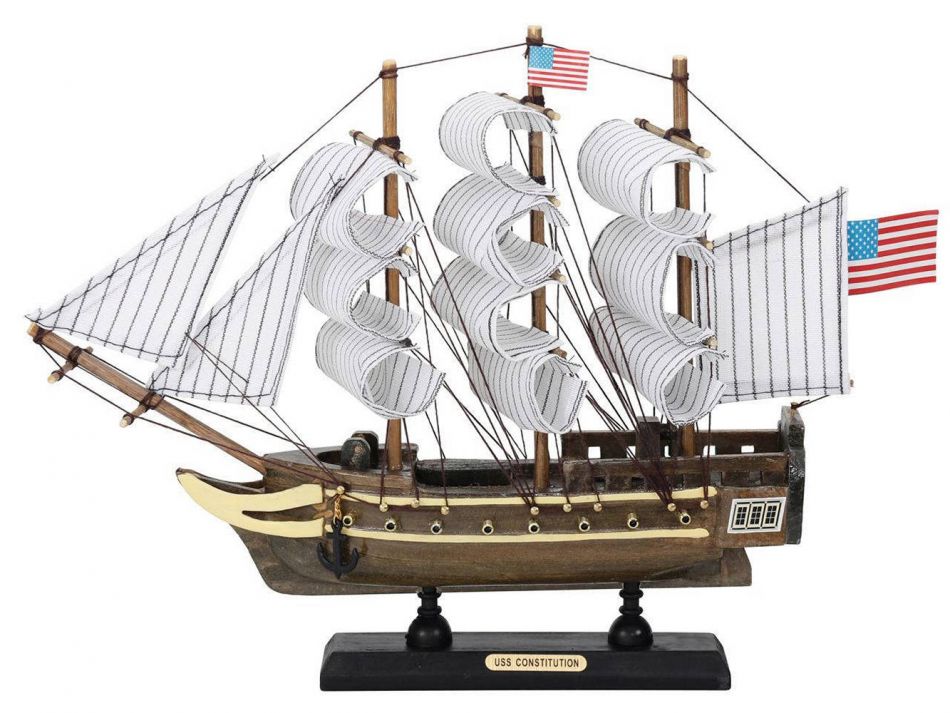 Wooden USS Constitution Tall Ship Model 12"