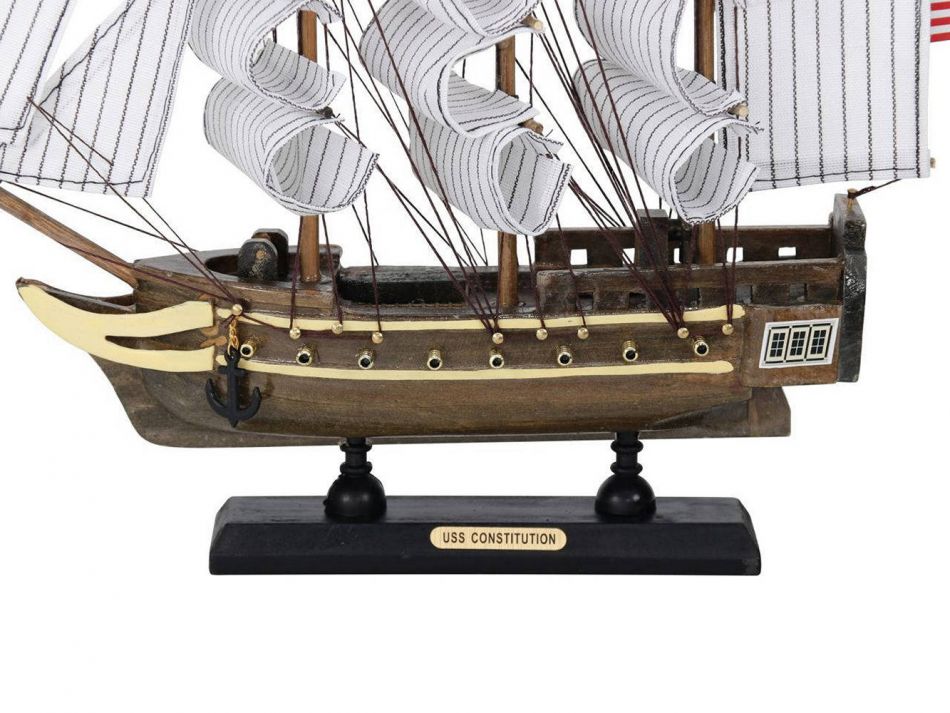 Wooden USS Constitution Tall Ship Model 12"