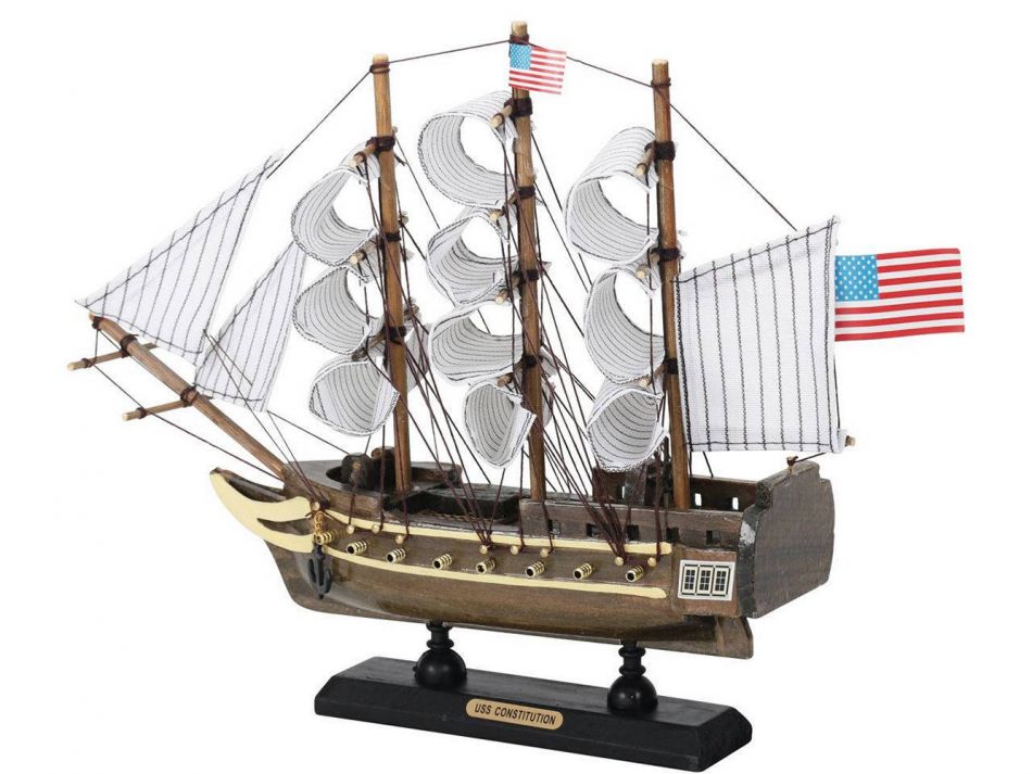 Wooden USS Constitution Tall Ship Model 12"