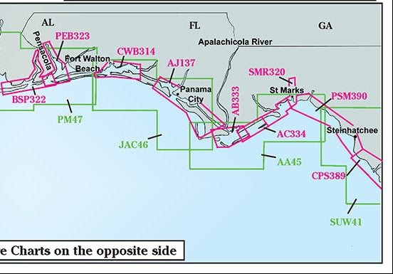 Florida Panhandle Sportfishing Nautical Chart Package- HUGE SAVINGS
