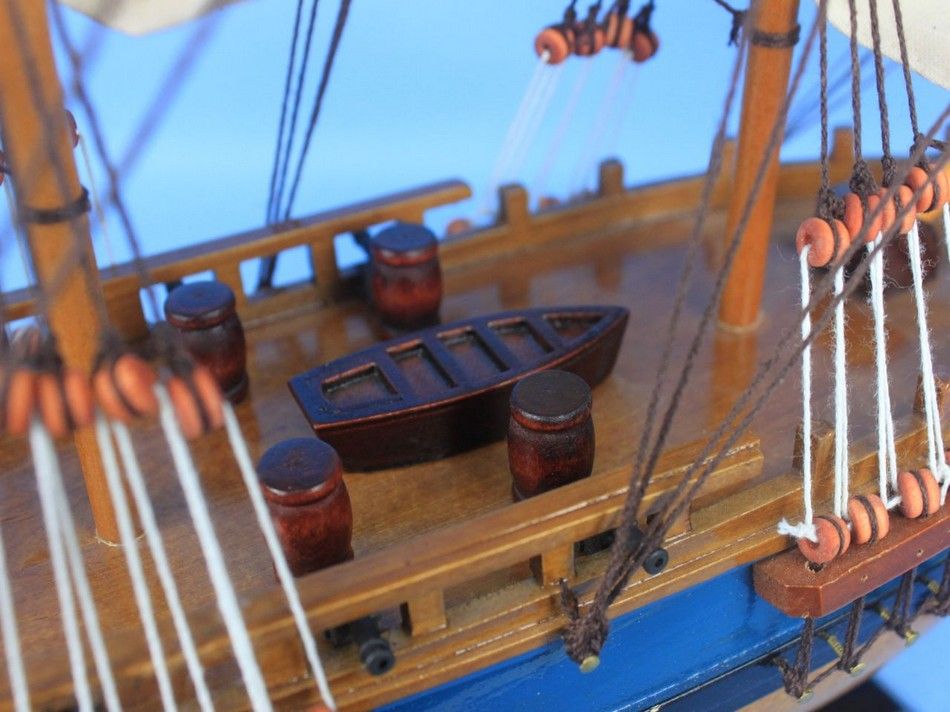 Wooden HMS Endeavour Tall Model Ship 20"