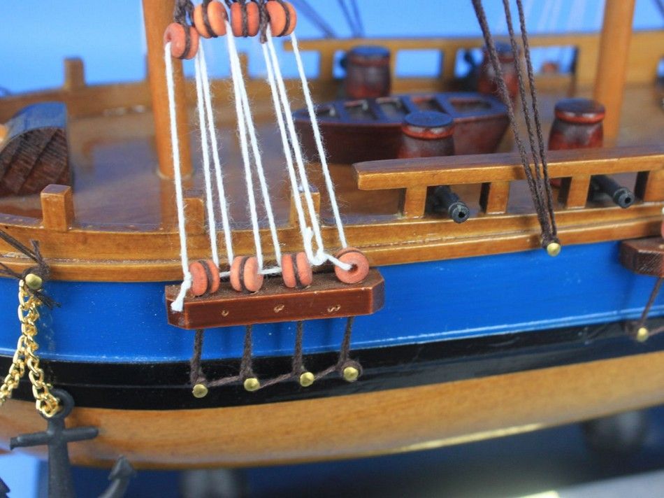 Wooden HMS Endeavour Tall Model Ship 20"